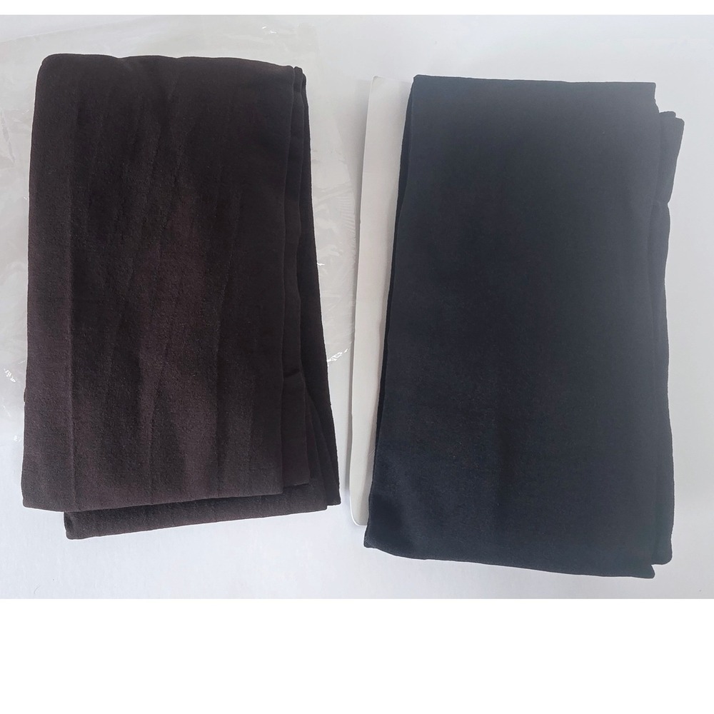Legacy Control Top Soft Touch Opaque Tights Set of 2 Black Brown A294530 Size C